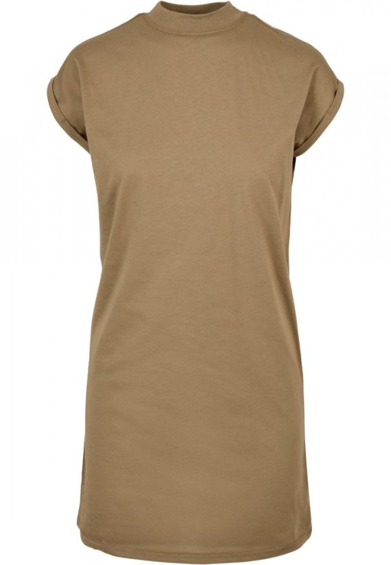 Ladies Turtle Extended Shoulder Dress - khaki