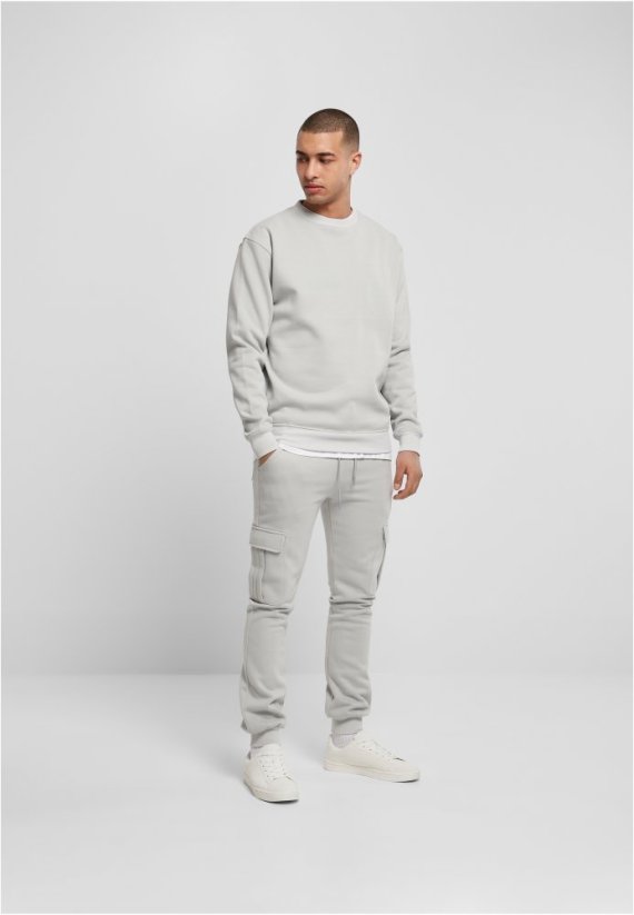 Světle šedá pánská mikina Urban Classics Crewneck Sweatshirt