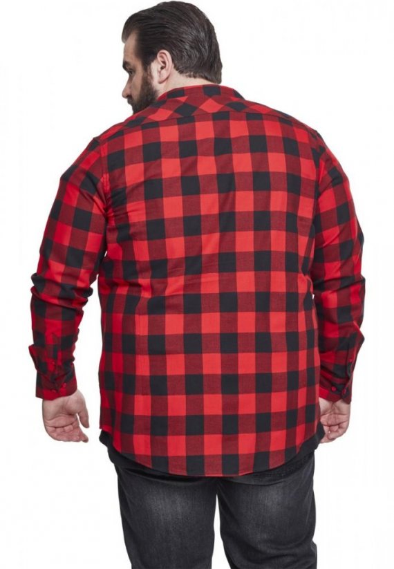 Košeľa Urban Classics Checked Flanell Shirt - blk/red