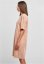 Dámské šaty Urban Classics Organic Oversized Slit Tee Dress amber