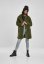 Olivový dámsky kabát Urban Classics Ladies Oversized Sherpa Coat