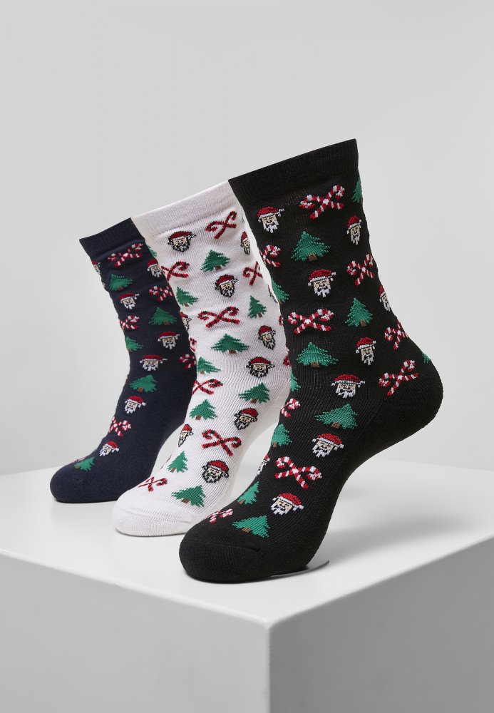 Grumpy Santa Christmas Socks 3-Pack 35-38