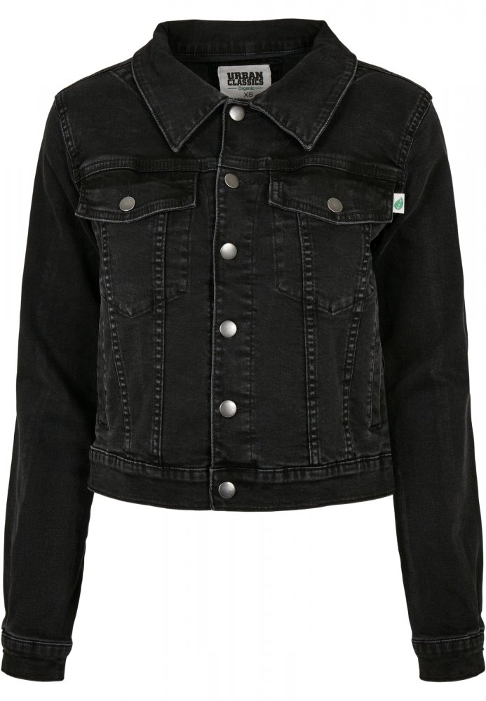 Černá dámská džínová bunda Urban Classics Ladies Organic Denim Jacket M