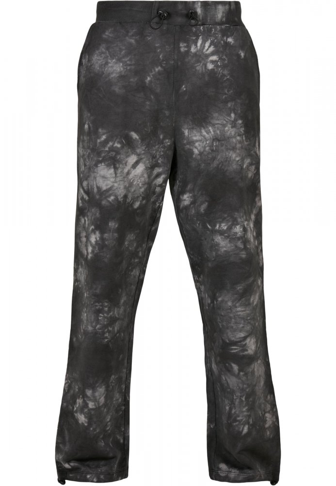 Batikované černé pánské tepláky Urban Classics Tye Dyed Sweatpants M