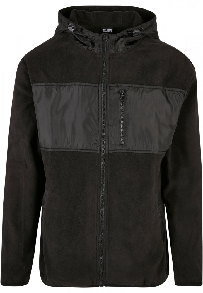Hooded Micro Fleece Jacket - black XXL