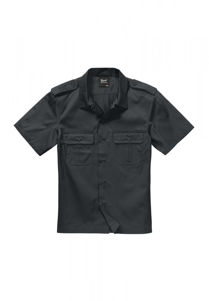 Černá pánská košile Brandit Short Sleeves US Shirt XL