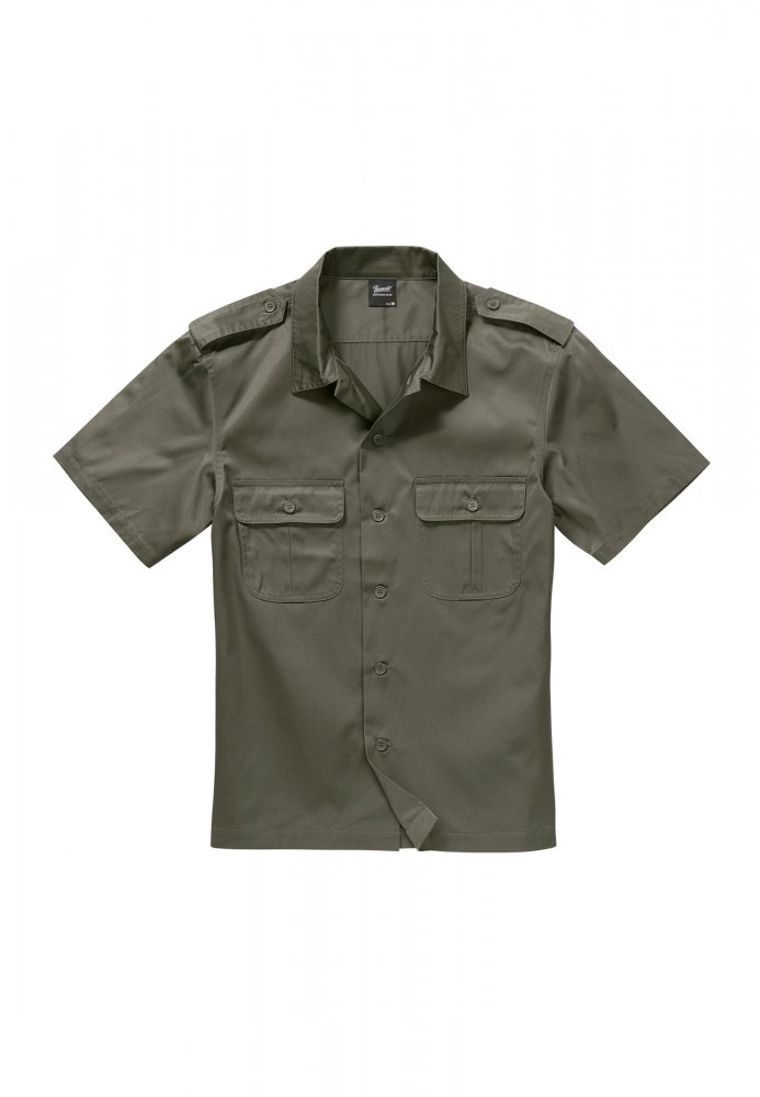 Olivová pánská košile Brandit Short Sleeves US Shirt XXL