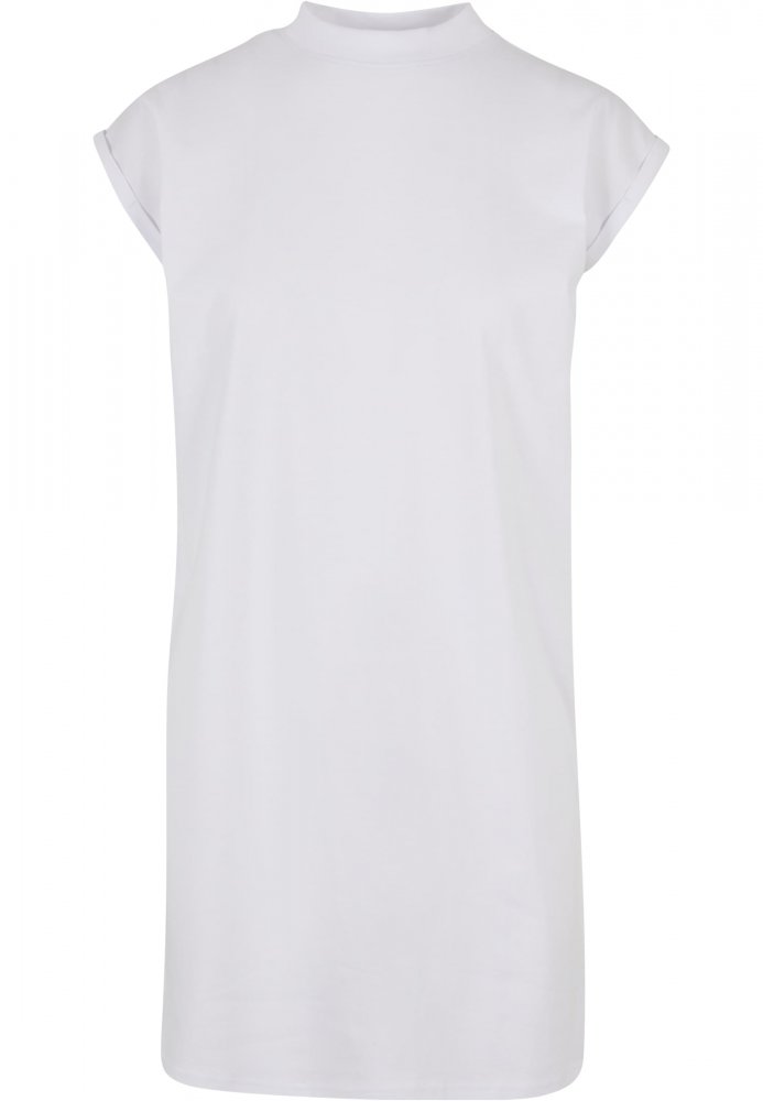 Ladies Turtle Extended Shoulder Dress - white S