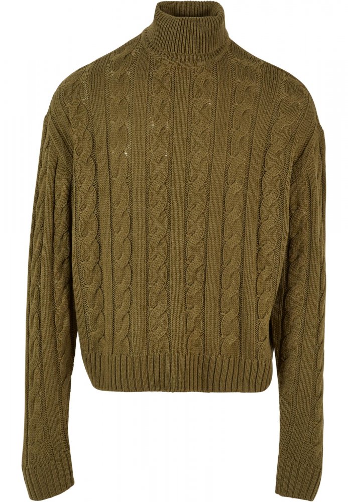 Boxy Roll Neck Sweater - tiniolive 5XL