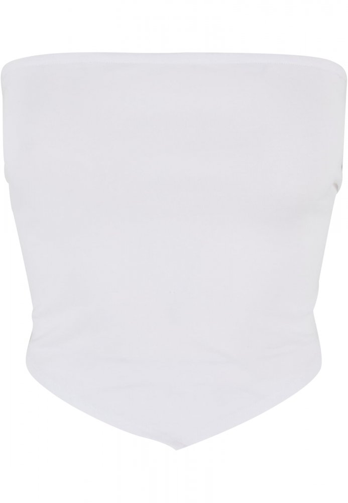 Ladies Knotted Bandeau Top - white S