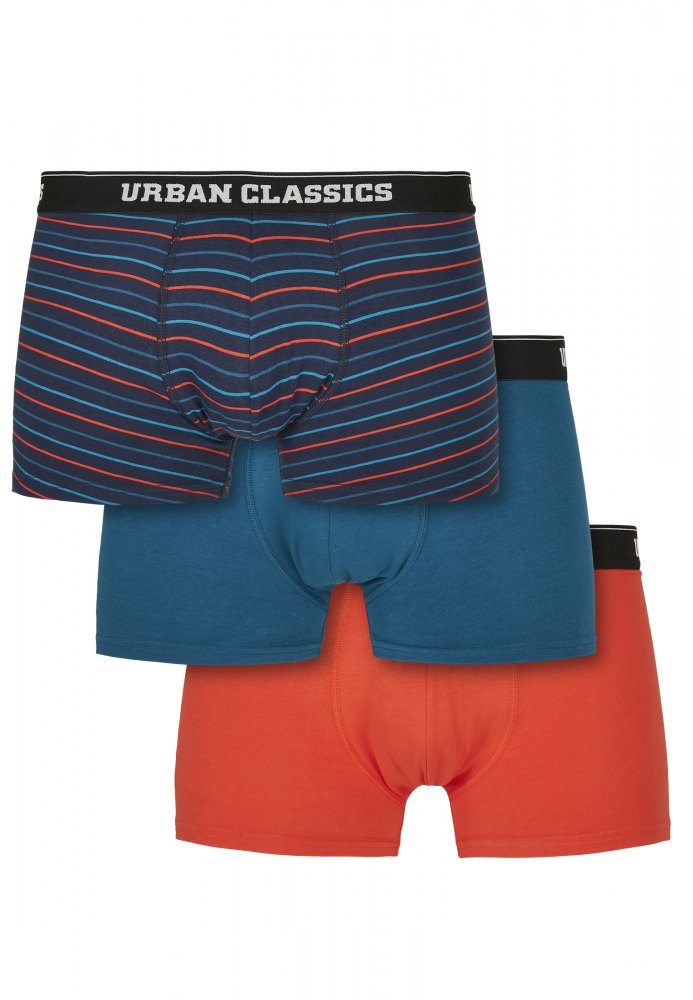 Boxer Shorts 3-Pack - mini stripe aop+boxteal+boxora S