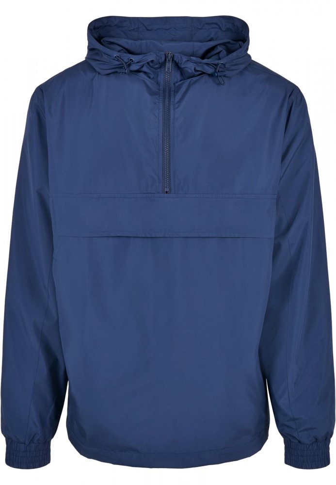 Modrá pánská bunda Urban Classics Basic Pull Over Jacket L