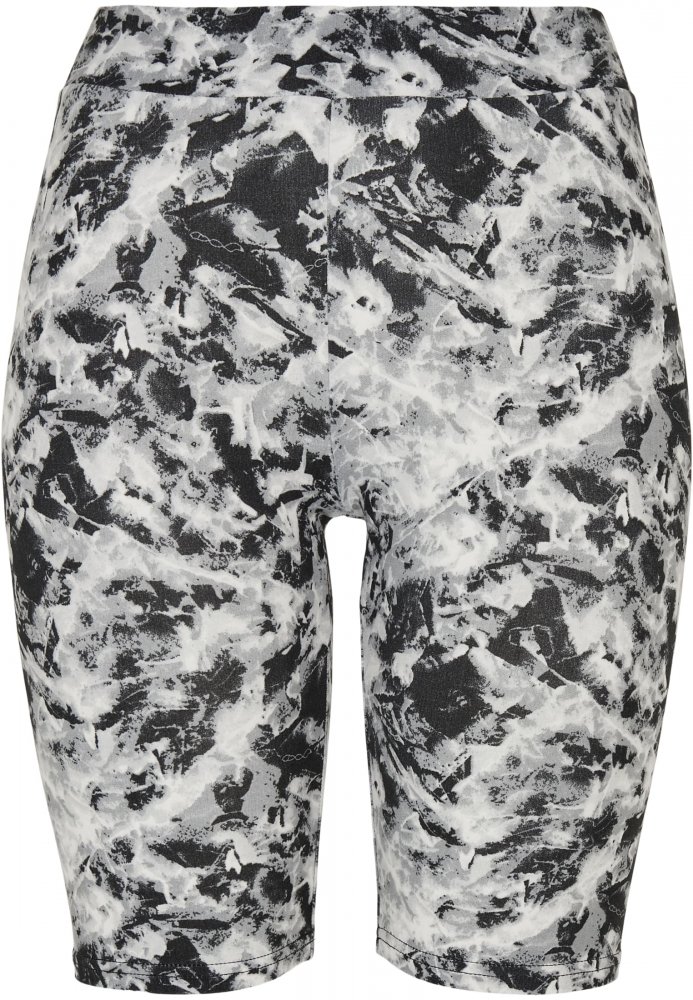 Ladies Soft AOP Cycle Shorts - blackfading 5XL