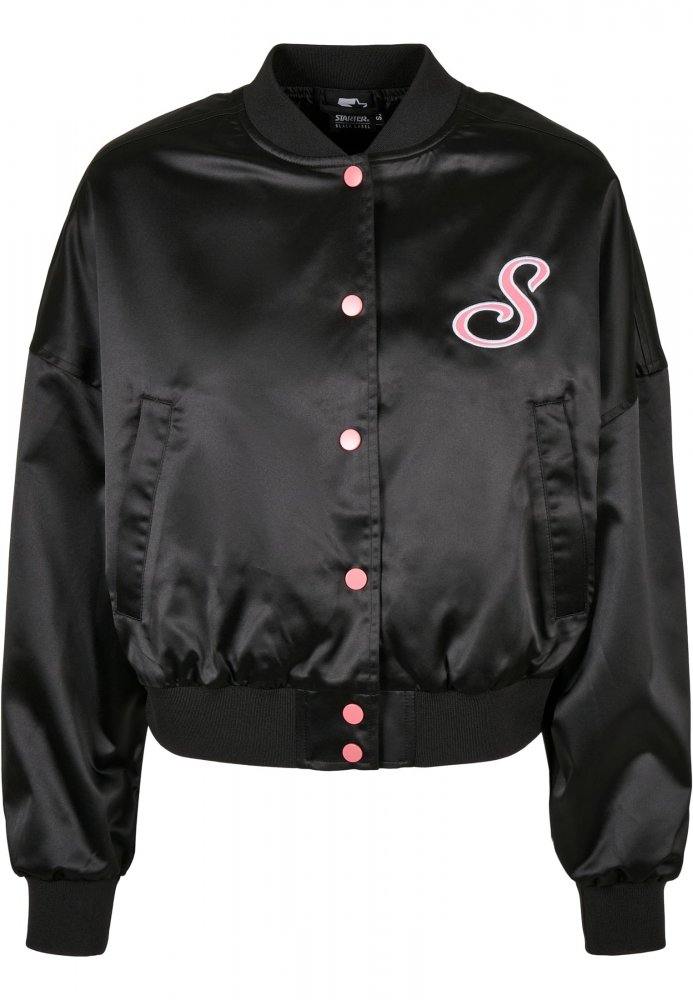 Ladies Starter Satin College Jacket - black S