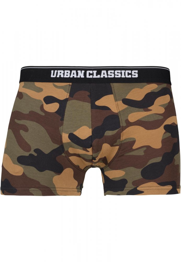 Organic Boxer Shorts 5-Pack - wd camo+grn+blk+grey+sw camo S