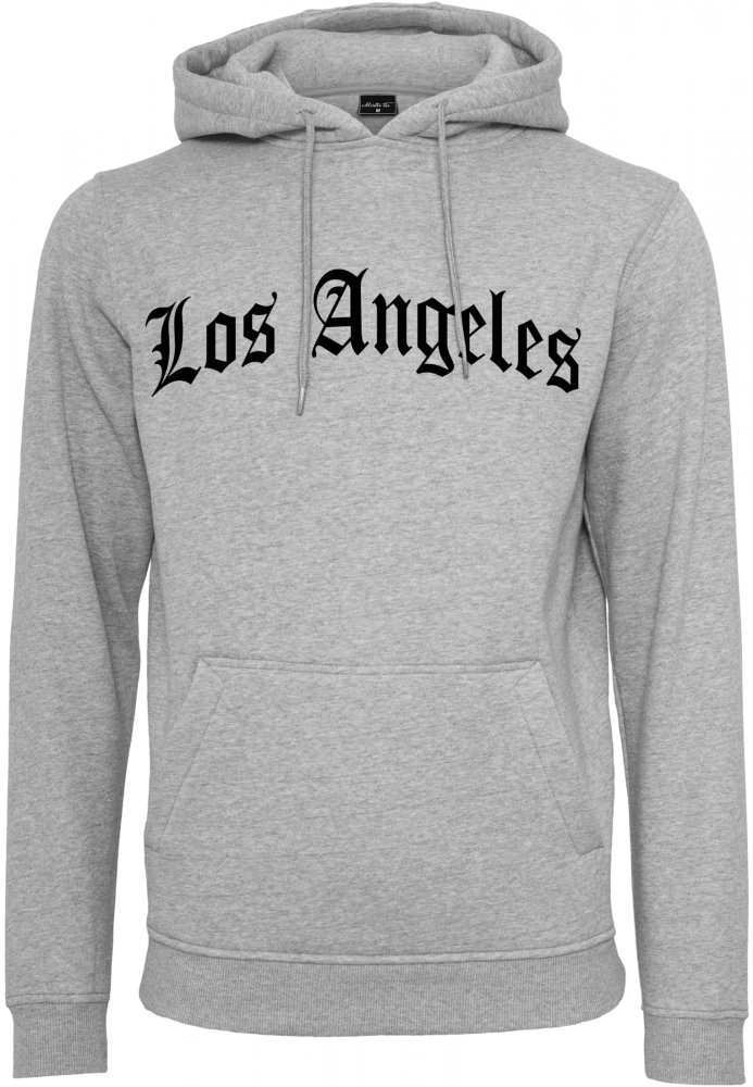 Los Angeles Wording Hoody - heather grey XS