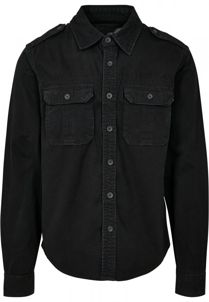Černá pánská košile Brandit Vintage Shirt 6XL