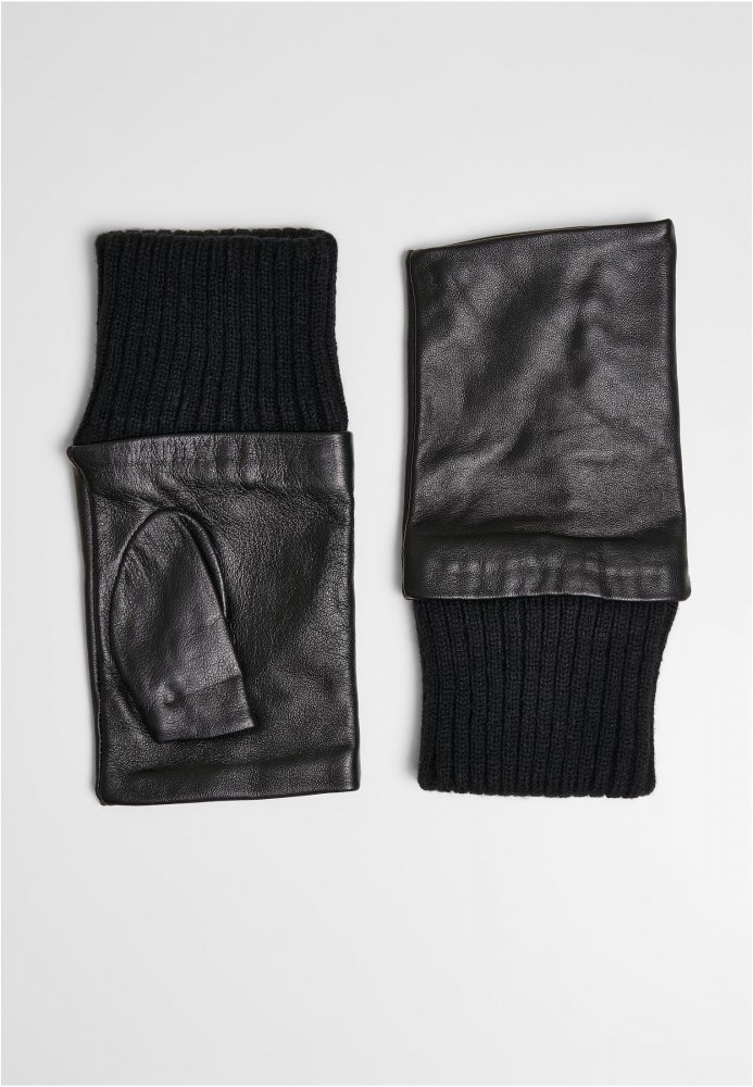 Half Finger Synthetic Leather Gloves L/XL