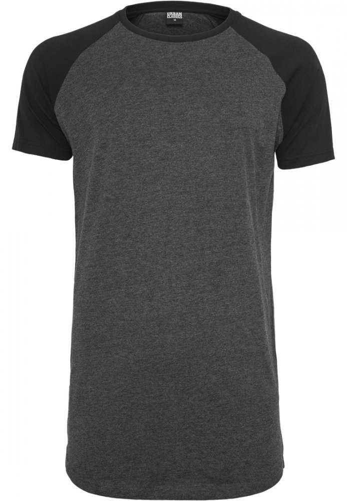 Pánské tričko Urban Classics Shaped Raglan Long - šedé L