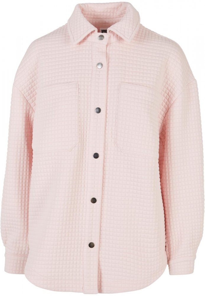 Ladies Quilted Sweat Overshirt - pink 5XL