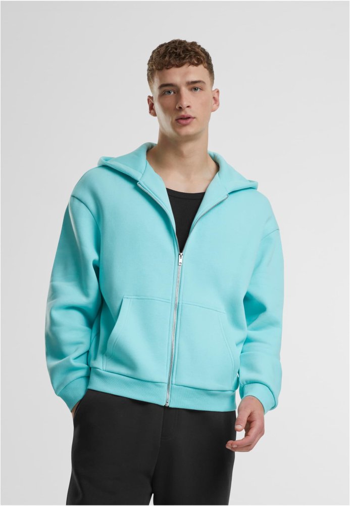 Fluffy Zip Hoody - berylblue XL