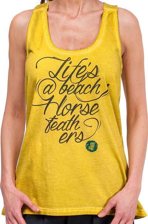 Tílko Horsefeathers Life Is Beach washed yellow S