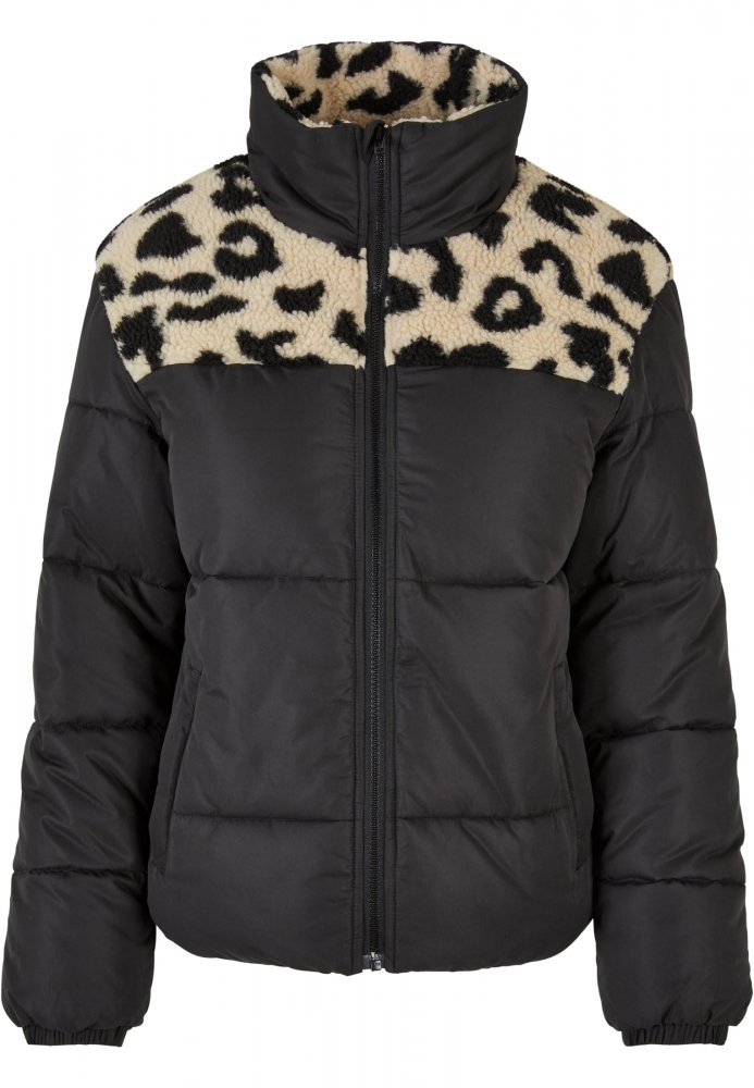 Ladies AOP Sherpa Mixed Puffer Jacket XL