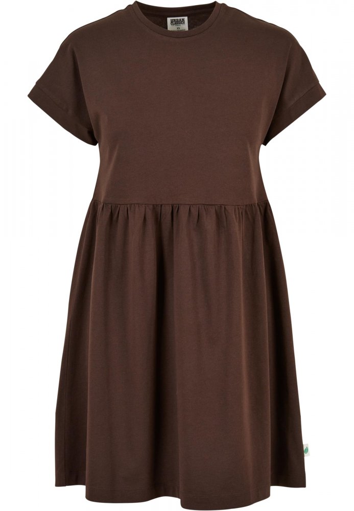 Ladies Organic Empire Valance Tee Dress - brown XL