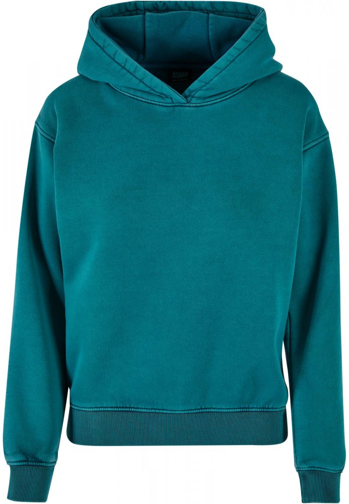 Ladies Stone Washed Hoody - watergreen 4XL