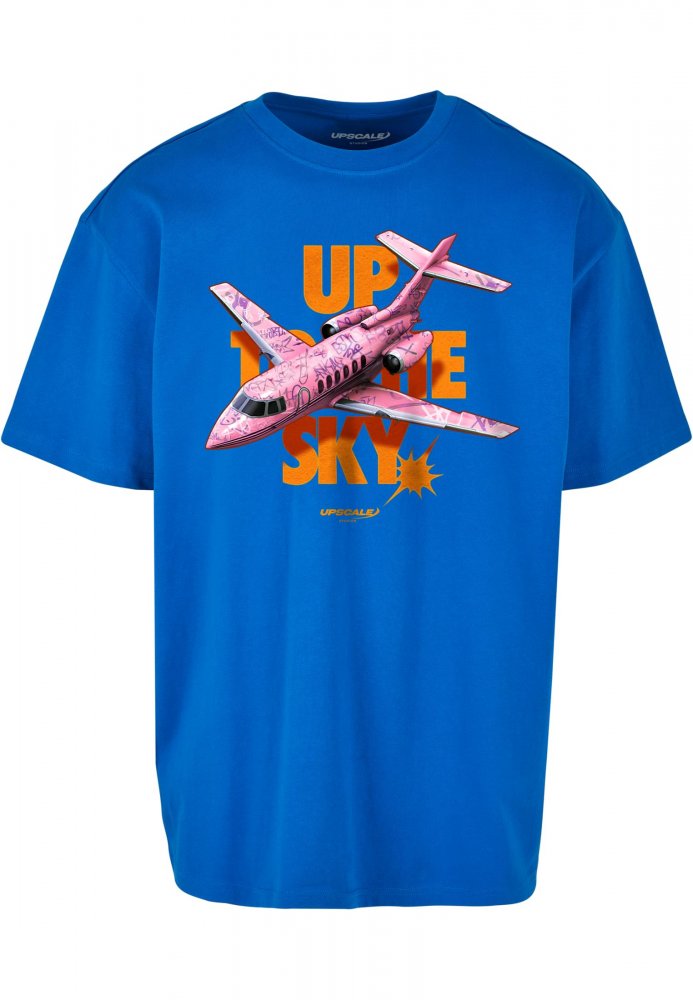 Up to the Sky Oversize Tee - cobalt blue L