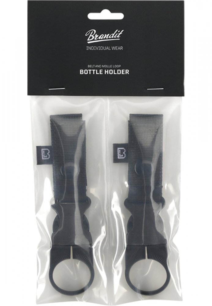 Belt and Molle Loop Bottle Holder 2 Pack - black