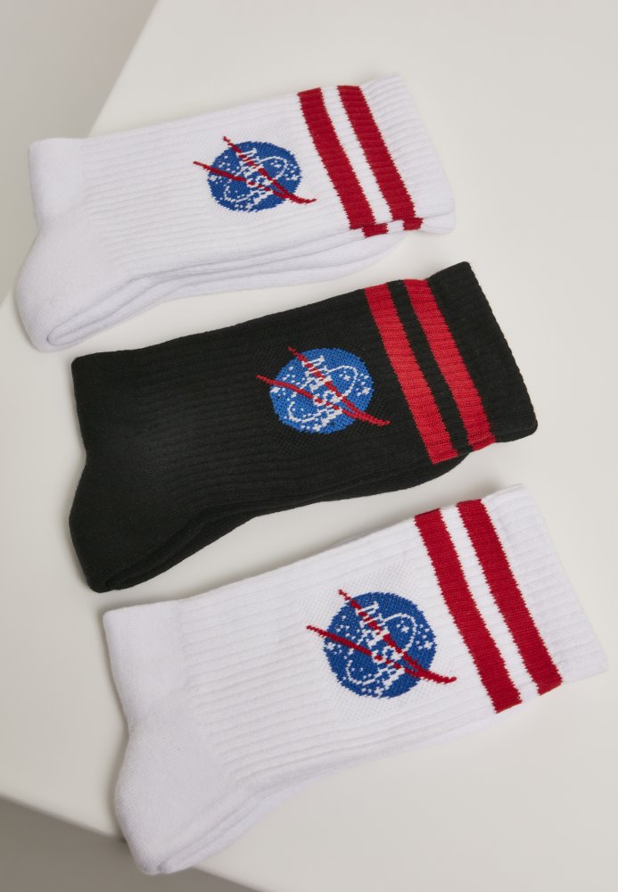 Ponožky Mister Tee NASA Insignia Socks 3-Pack 47-50