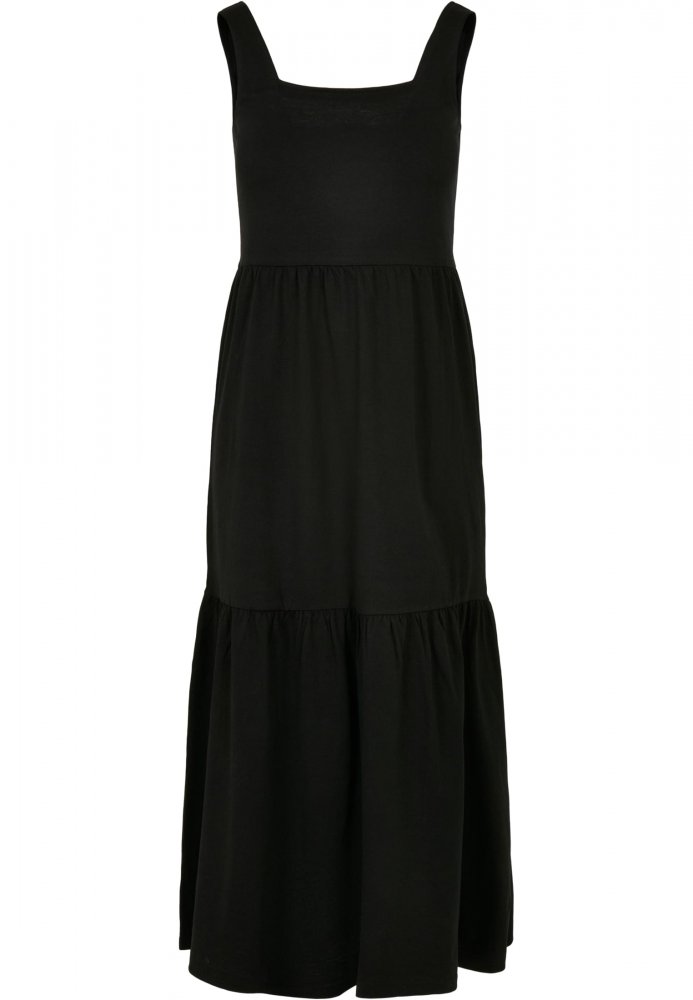 Ladies 7/8 Length Valance Summer Dress - black XXL