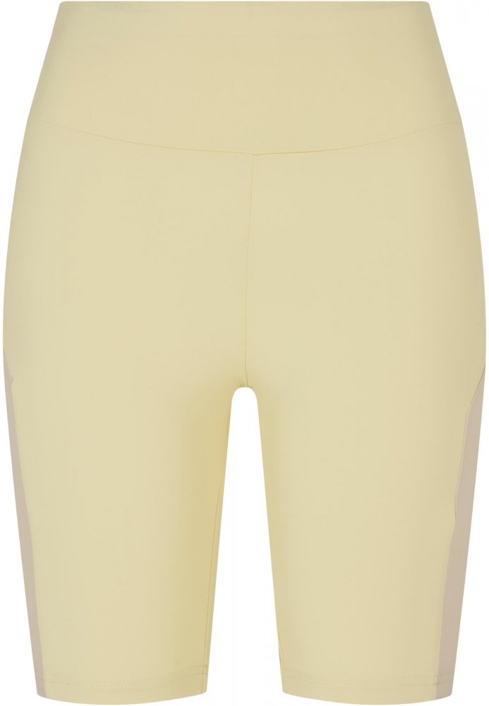 Ladies Color Block Cycle Shorts - softyellow/softseagrass M