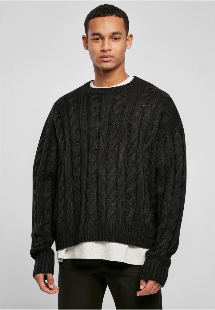 Boxy Sweater - black 5XL