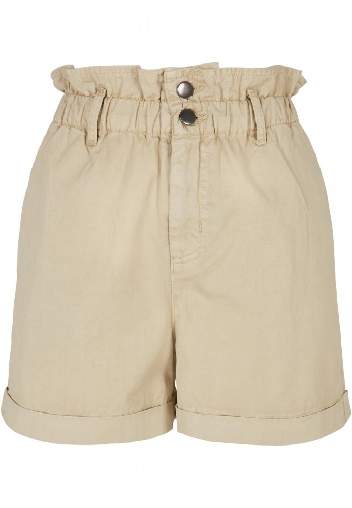 Ladies Paperbag Shorts - softseagrass 26
