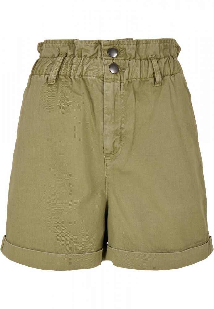 Ladies Paperbag Shorts - khaki 31