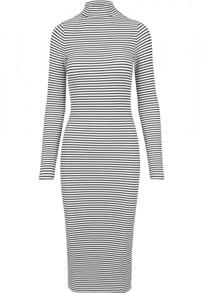 Ladies Striped Turtleneck Dress S