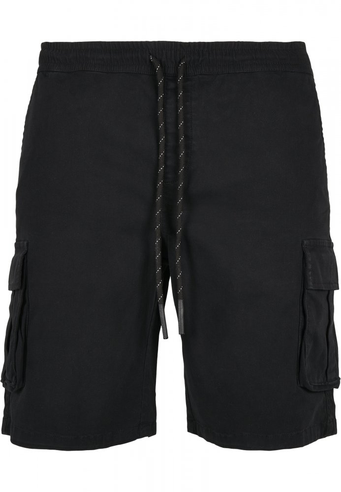 Drawstring Cargo Shorts - black L