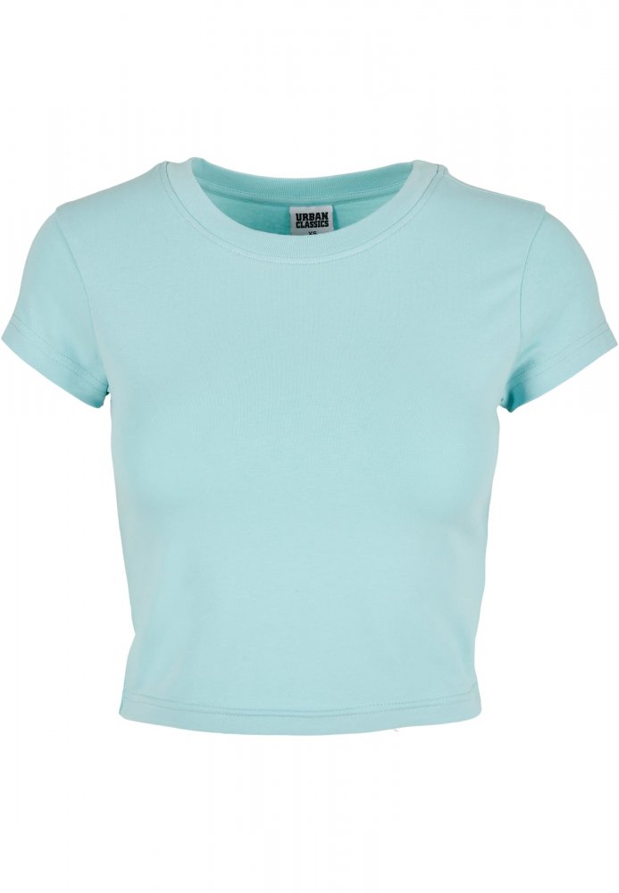 Ladies Stretch Jersey Cropped Tee - seablue XS