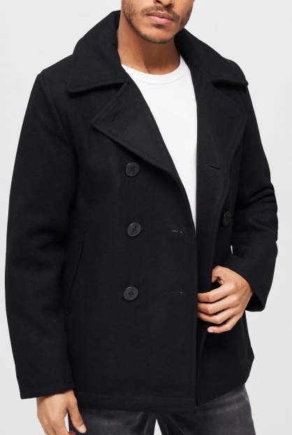 Černý pánský kabát Brandit Pea 6XL
