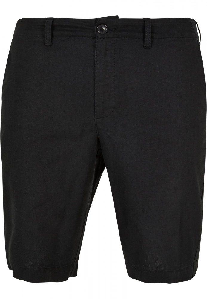 Cotton Linen Shorts - black 38
