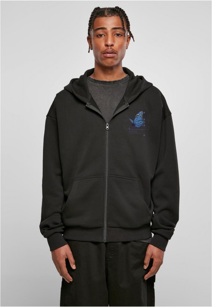 Grid Head Butterfly Oversize Zip Hoody XS