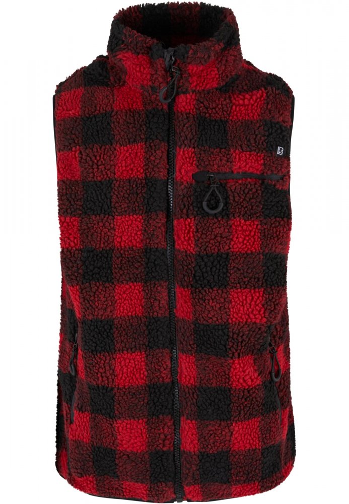 Teddyfleece Vest Men - red/black 4XL