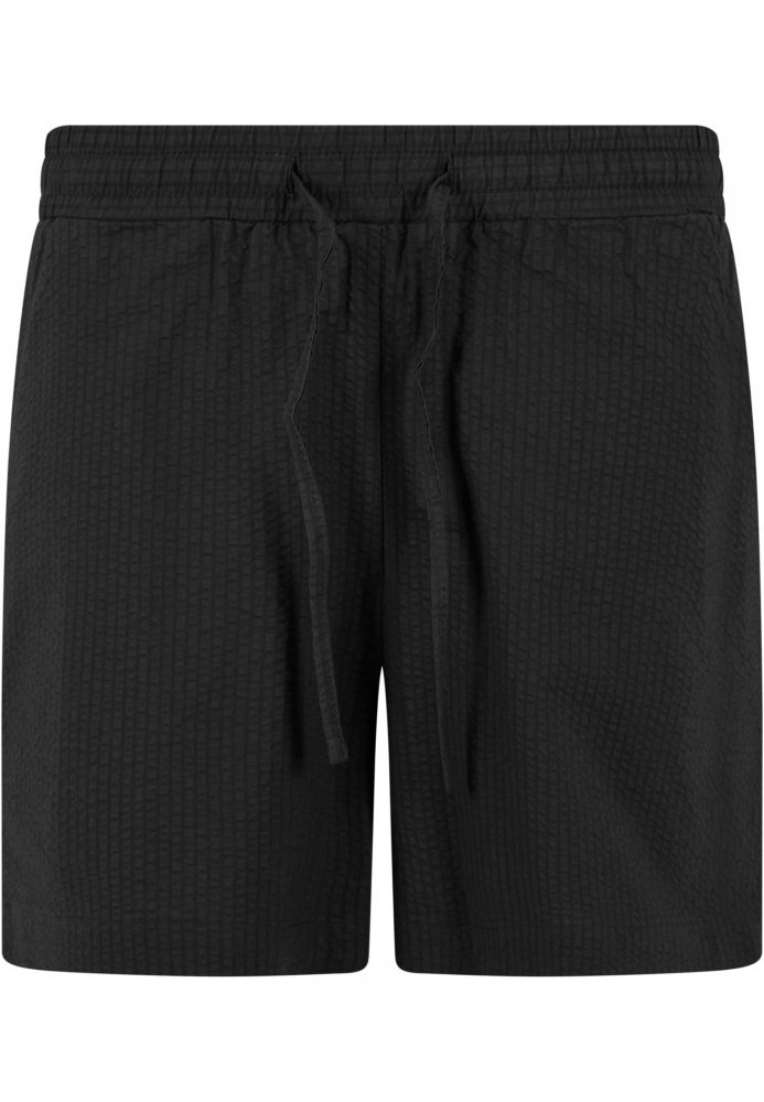 Ladies Seersucker Shorts - black 5XL
