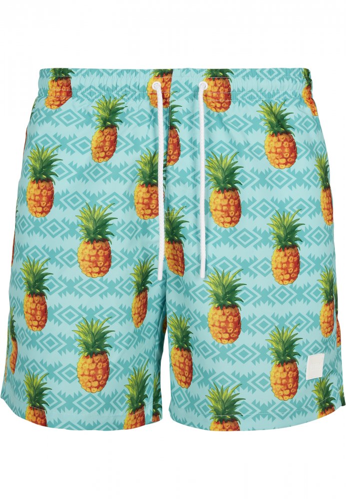 Šortky Urban Classics Pattern Swim Shorts - pineapple aop M