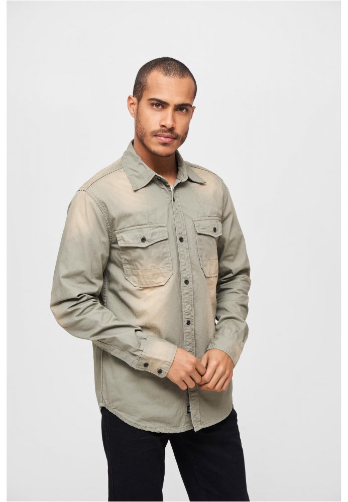 Hardee Denim Shirt - olive grey S