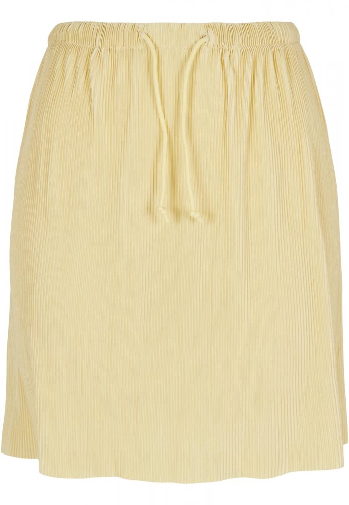 Ladies Plisse Mini Skirt - softyellow XL