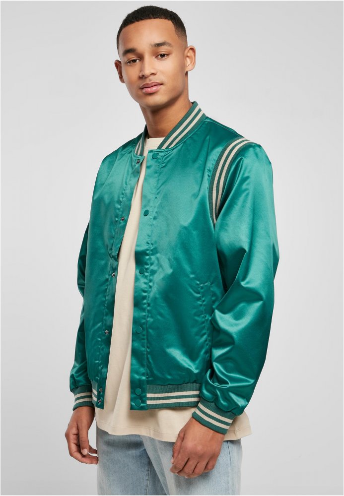 Satin College Jacket - green S