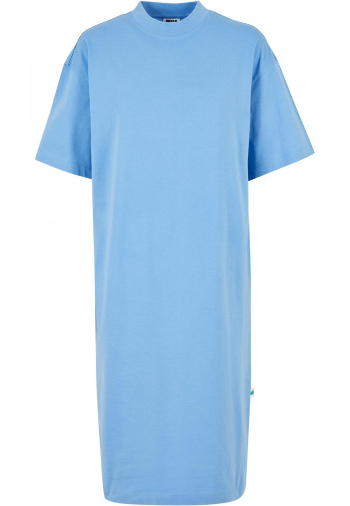 Ladies Organic Long Oversized Tee Dress - horizonblue 4XL